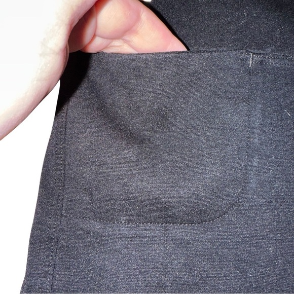 AMERICAN GIANT No BS Ponte Slim Pants Mid Rise Crop Leggings Black Size 2 Petite - Picture 3 of 9